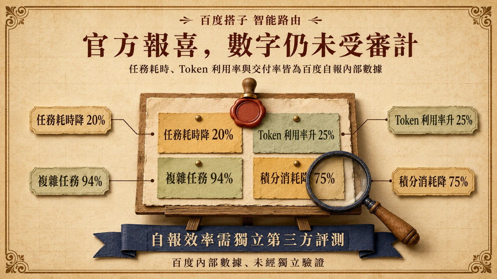 百度搭子公布四項效率數據，但這些官方數字仍待獨立驗證。