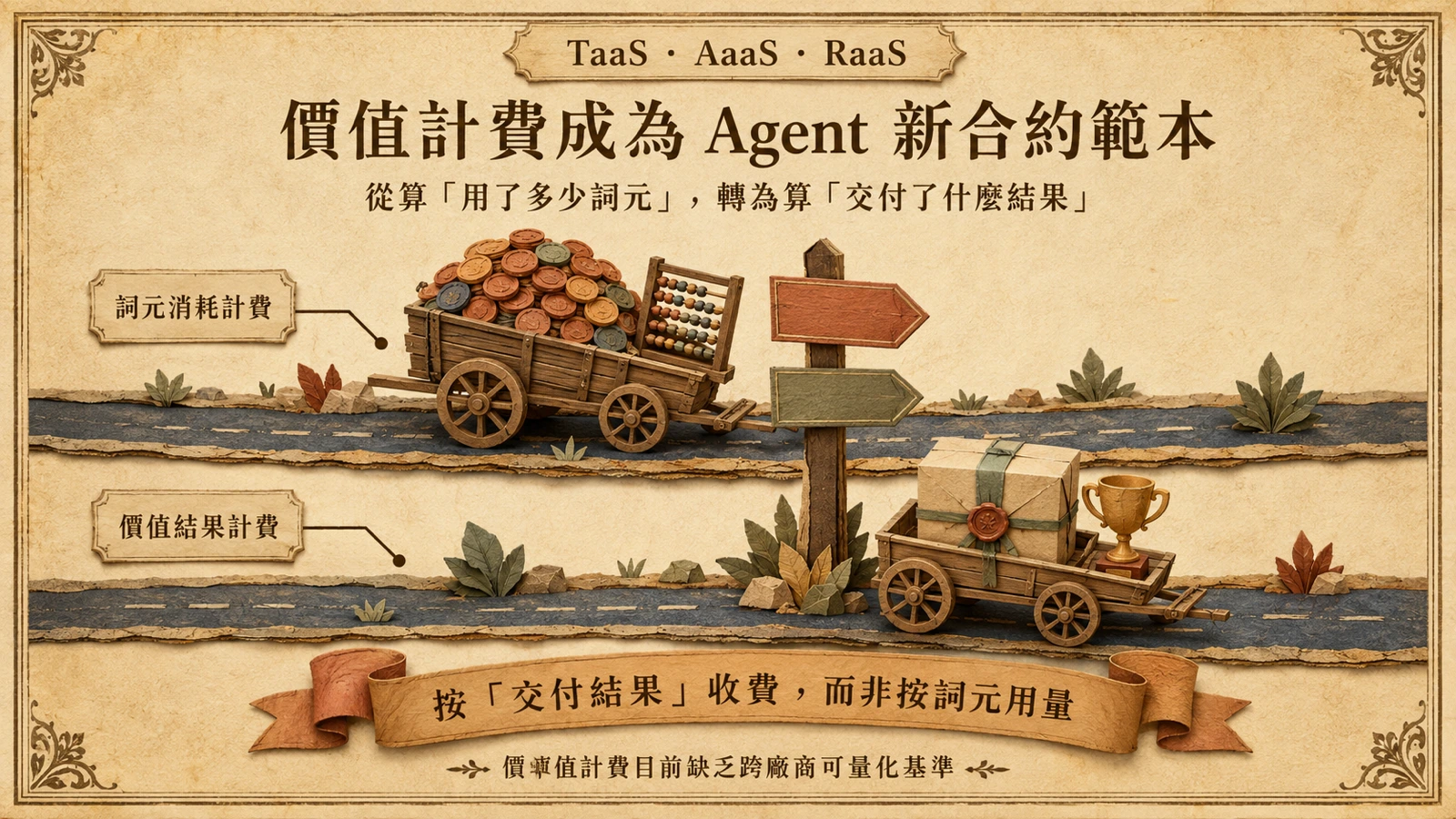 Agent 商業模式可能從按 token 消耗計費，轉向按任務成果與實際價值計費。