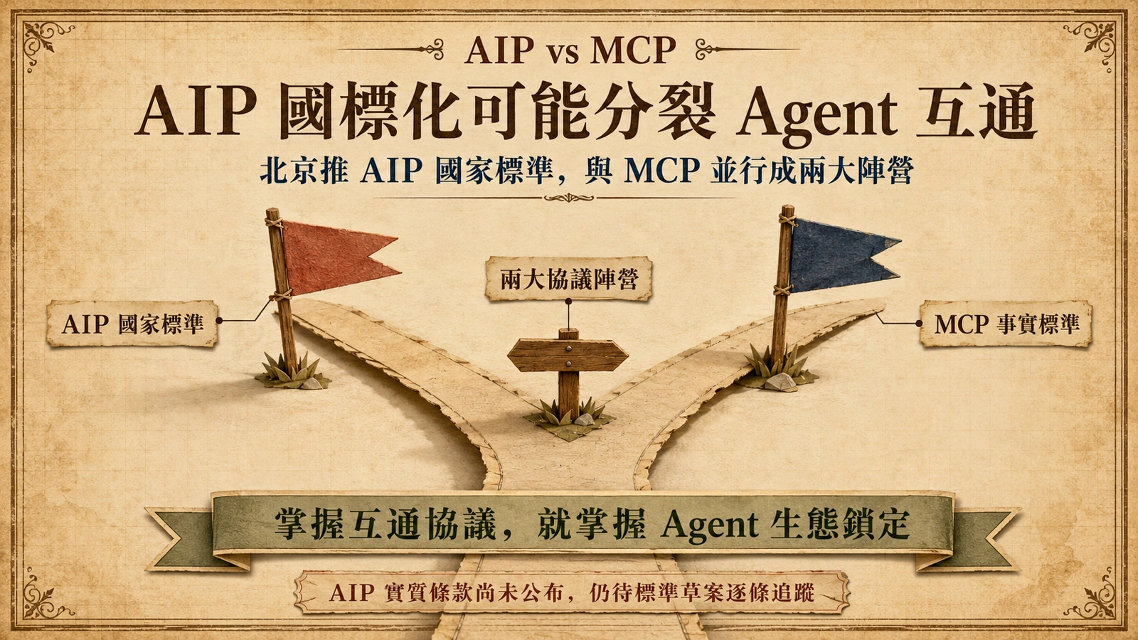 Agent 互通標準可能分裂成 AIP 與 MCP 兩套協議陣營。