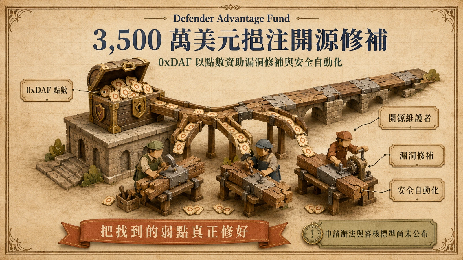 Defender Advantage Fund 以點數資助開源維護者修補漏洞，並支持把修補流程自動化的工具。