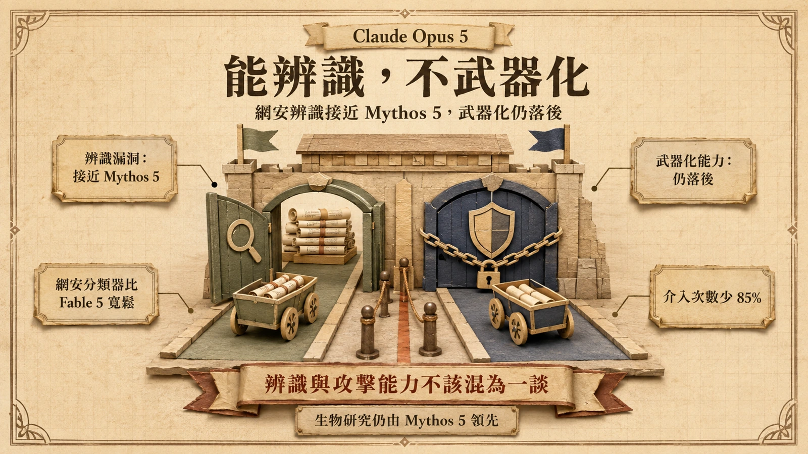 研究與分析任務可較開放地交由模型處理，高風險安全操作則應維持嚴格限制。