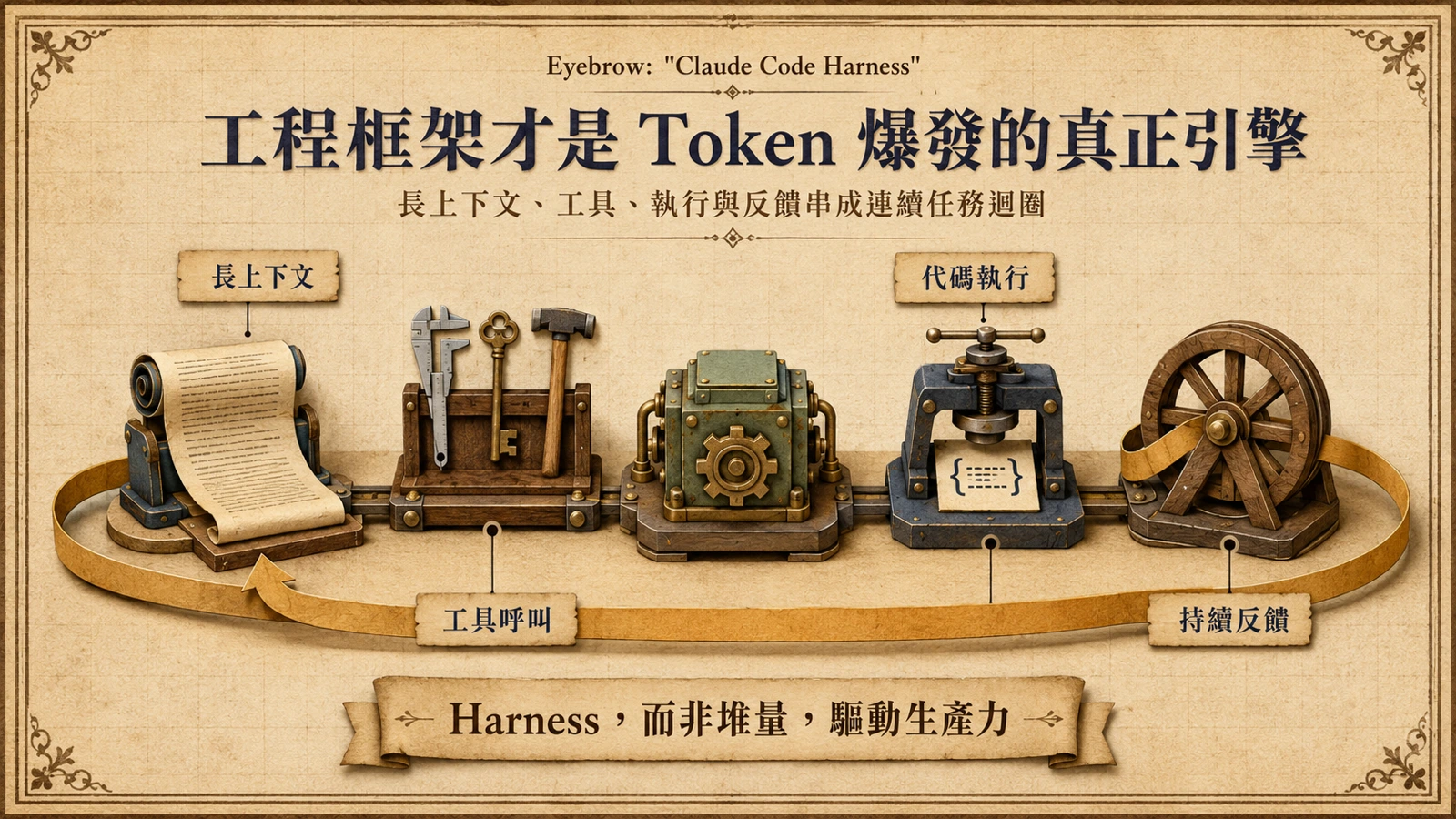 長上下文、工具、程式碼執行與回饋迴圈共同組成完整的 Coding Agent Harness。