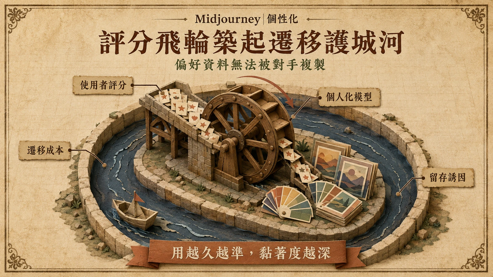 使用者評分越多，個人化結果越準確，也提高轉移到其他平台的成本。