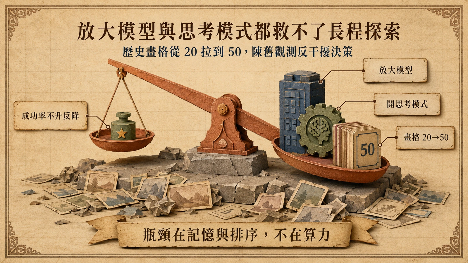 增加模型規模、思考模式與畫格數量，未必能提高 Minecraft 任務成功率。