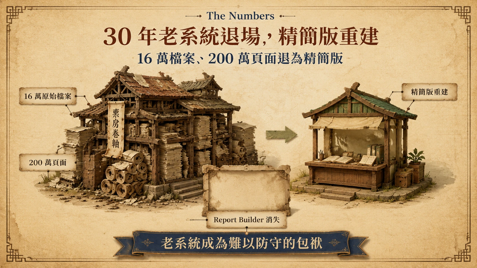 The Numbers 退役使用 30 年的舊系統並改用精簡版重建，Report Builder 功能因此消失。